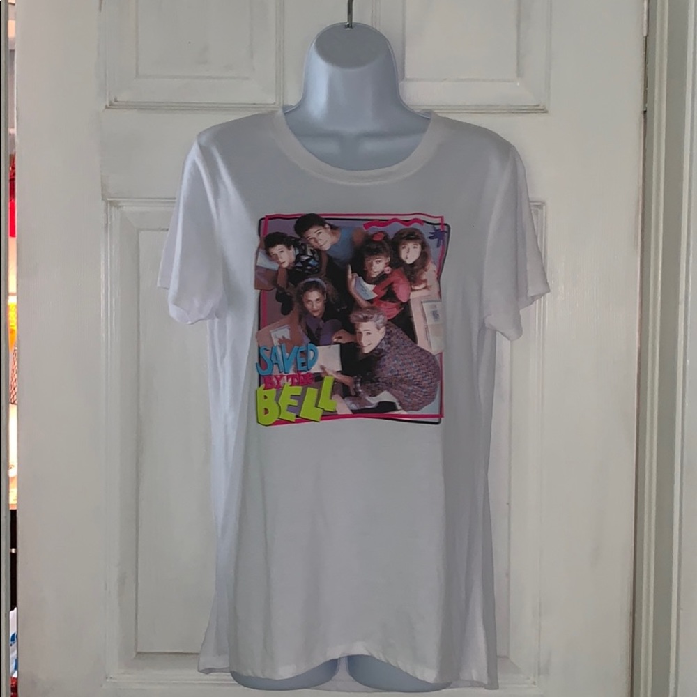 Saved By The Bell Cast White SS Graphic Tee